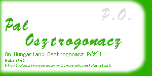 pal osztrogonacz business card